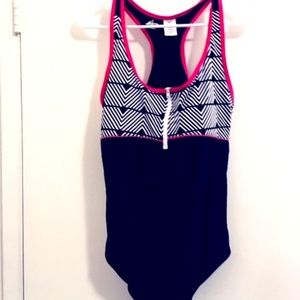 Athletech pink and black one peice Sz 16